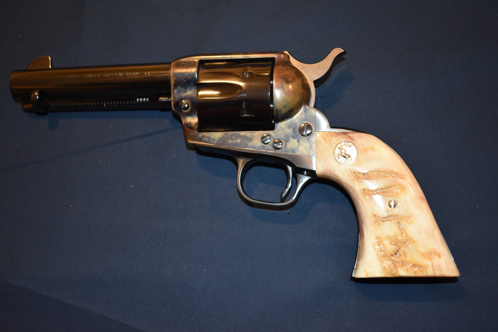 COLT SINGLE ACTION ARMY (S.A.A.)PREMIUM GRADE RAMS HORN / STAG GRIPS SAARH7 - Image 4