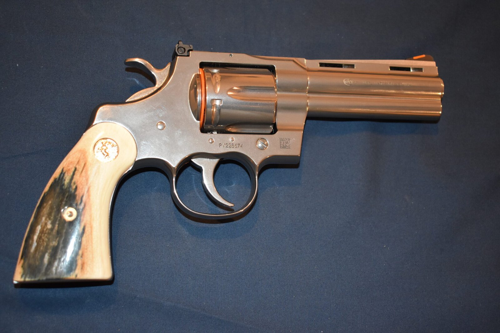 COLT PYTHON / OFFICER'S MODEL MATCH MAMMOTH IVORY GRIPS PMI1 - Image 7