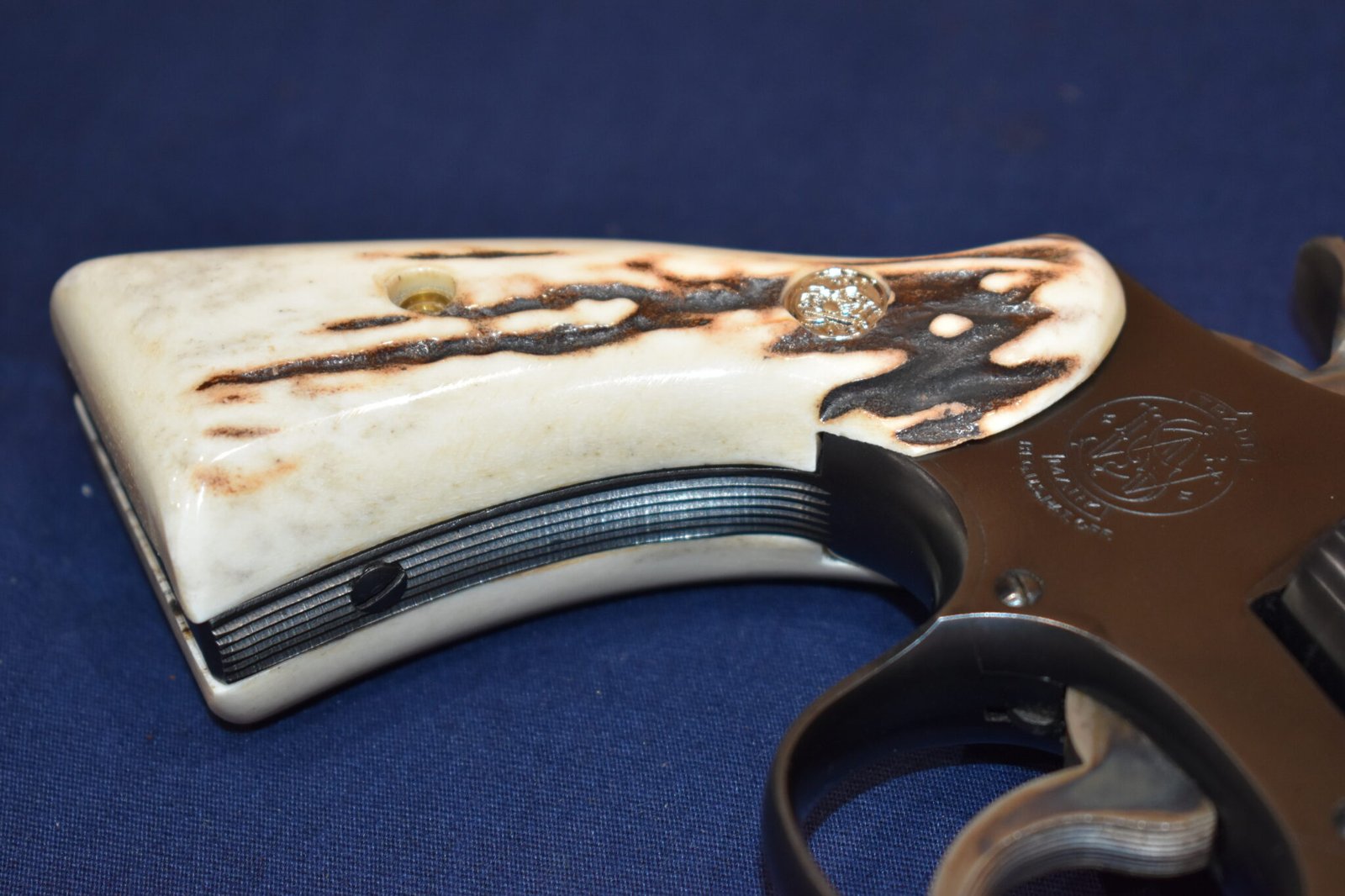 SMITH & WESSON K FRAME SQUARE BUTT VINTAGE SAMBAR STAG GRIPS KSQSS19 - Image 11