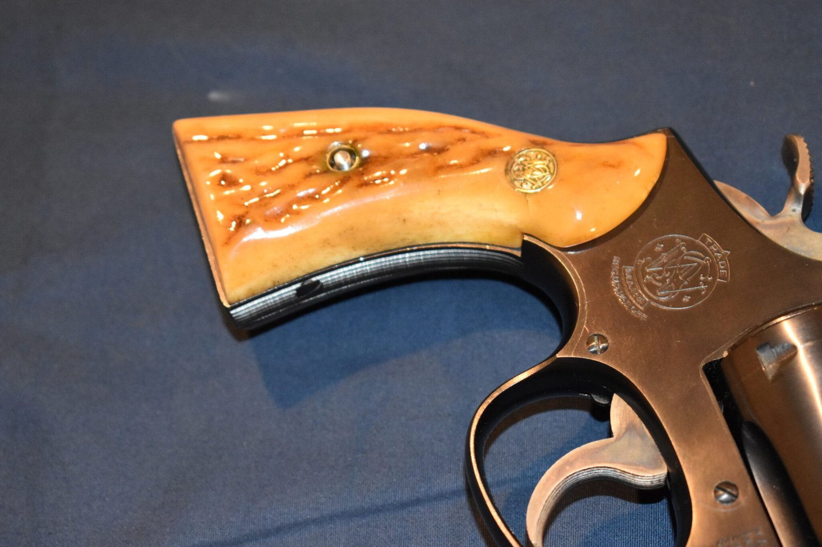 SMITH & WESSON K FRAME SQUARE BUTT VINTAGE SAMBAR STAG GRIPS KSQSS16 - Image 11
