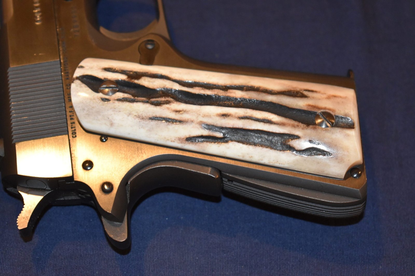COLT 1911 VINTAGE SAMBAR STAG GRIPS 1911SS34 - Image 6