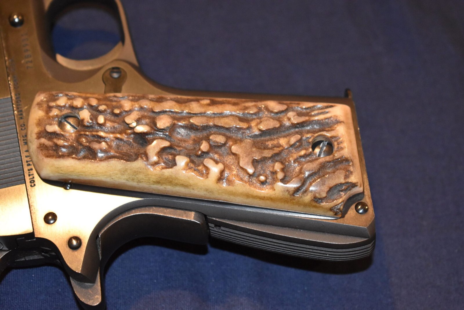 COLT 1911 VINTAGE SAMBAR STAG GRIPS 1911SS35 - Image 6