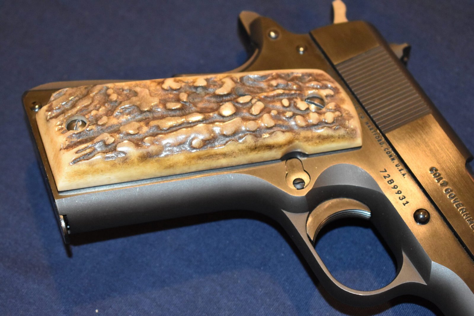 COLT 1911 VINTAGE SAMBAR STAG GRIPS 1911SS35 - Image 11
