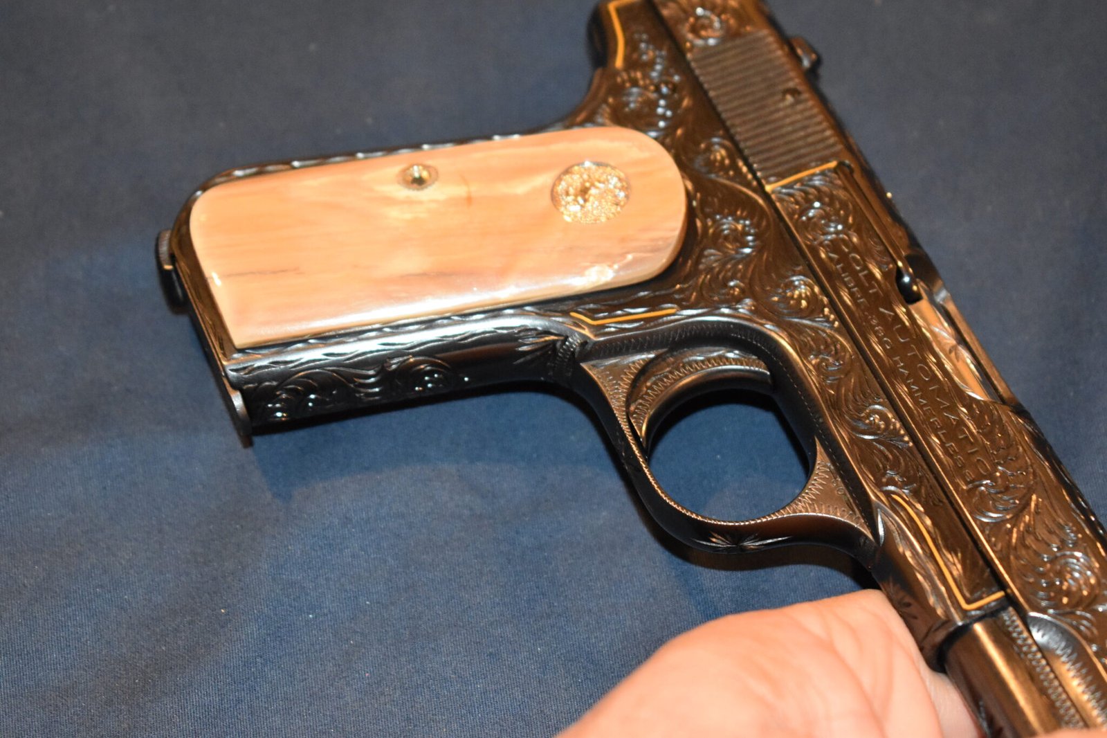 COLT 19803 / 1908 POCKET HAMMERLESS MAMMOTH IVORY GRIPS 1903MI1 - Image 11