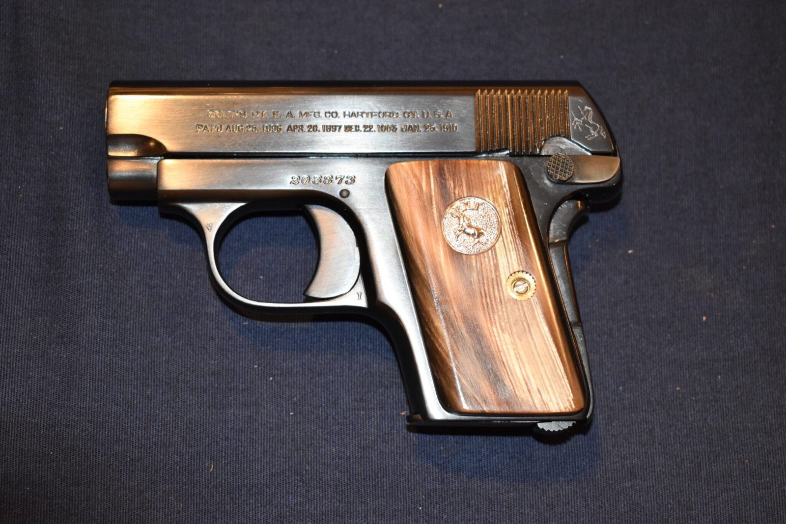 COLT 1908 VEST POCKET BUFFALO HORN GRIPS CVPBH2 - Image 4