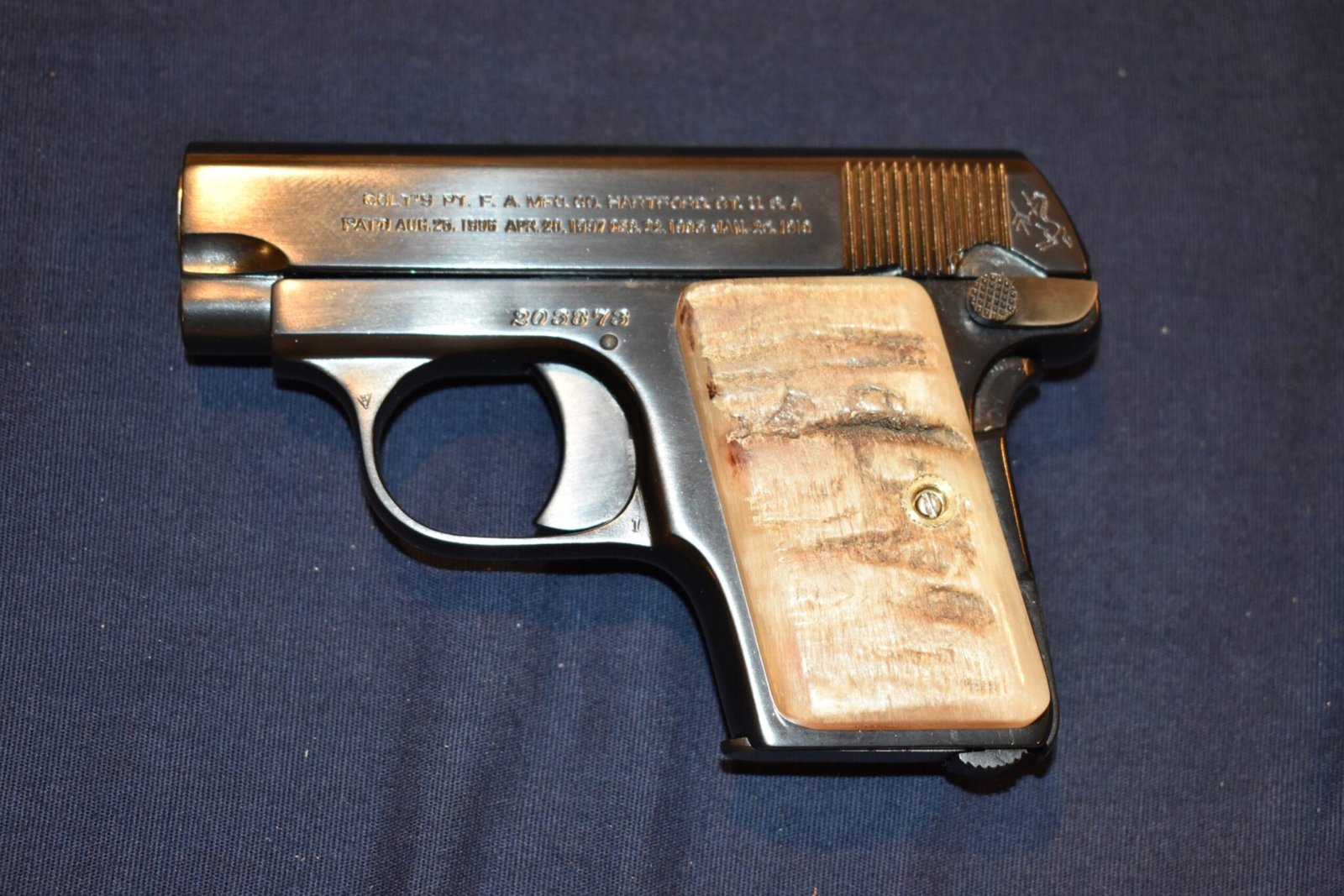 COLT 1908 VEST POCKET RAMS HORN GRIPS CVPRH2 - Image 4