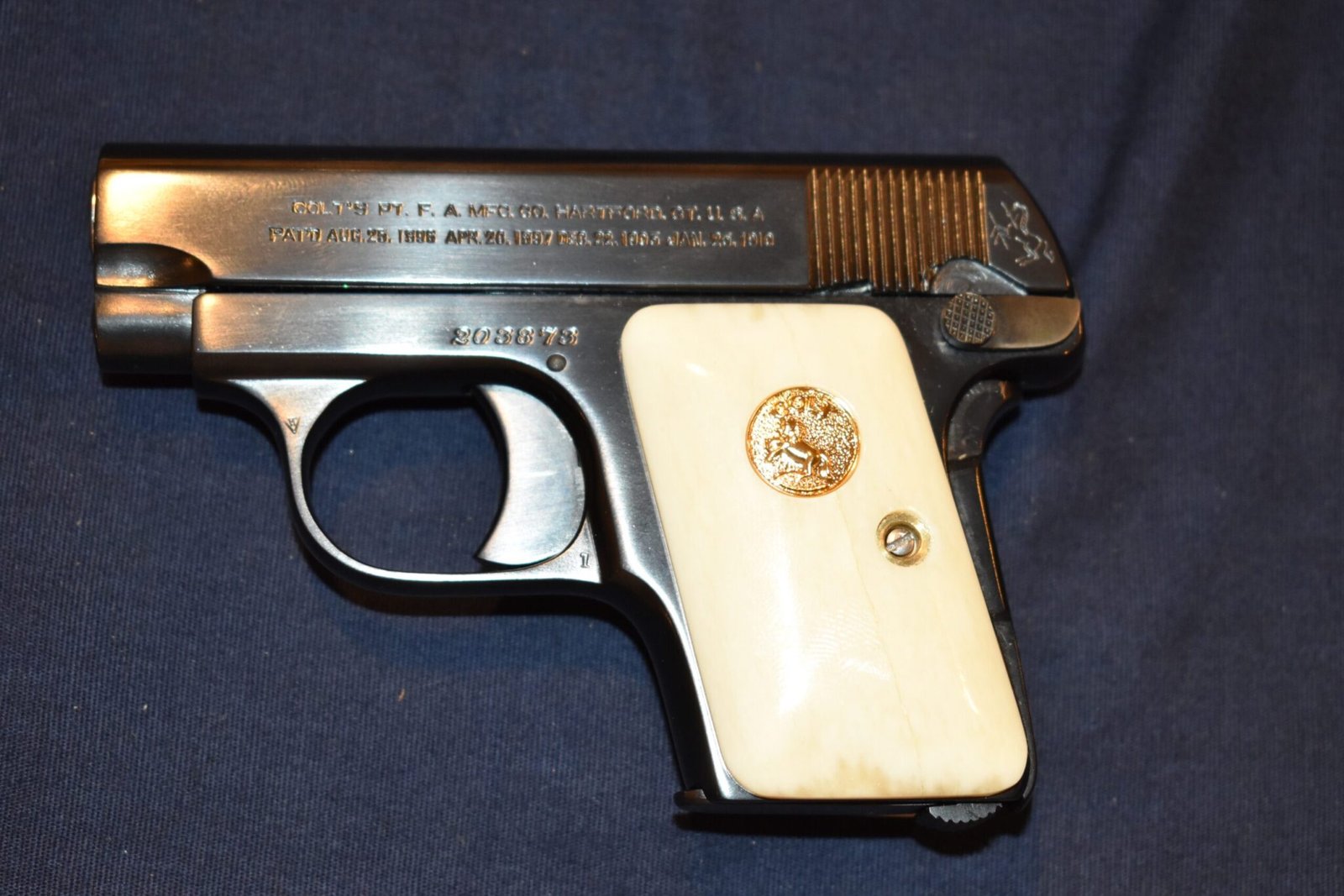COLT 1908 VEST POCKET GIRAFFE BONE GRIPS CVPGB3 - Image 4