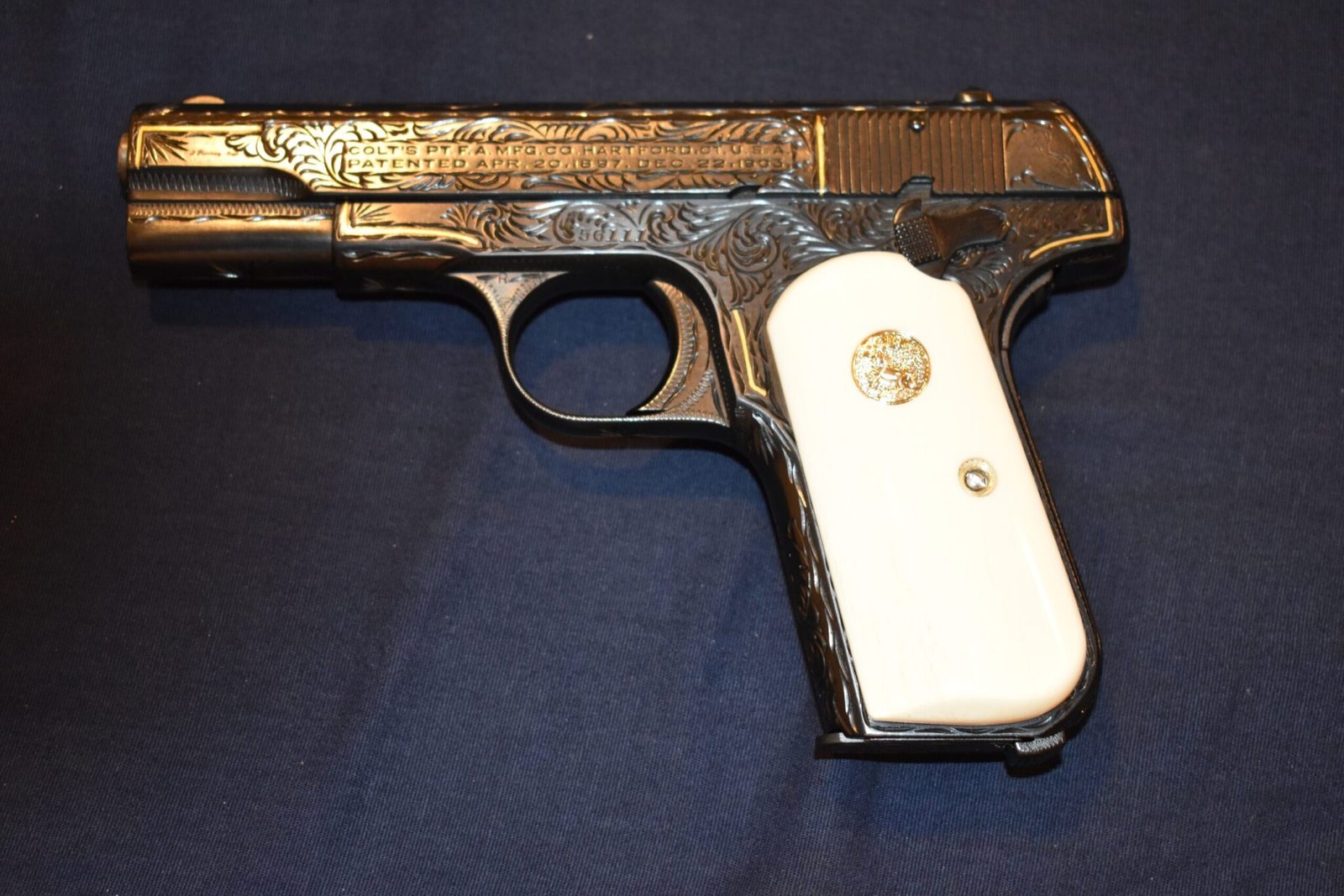 COLT 19803 / 1908 POCKET HAMMERLESS GIRAFFE BONE GRIPS 1903GB3 - Image 3