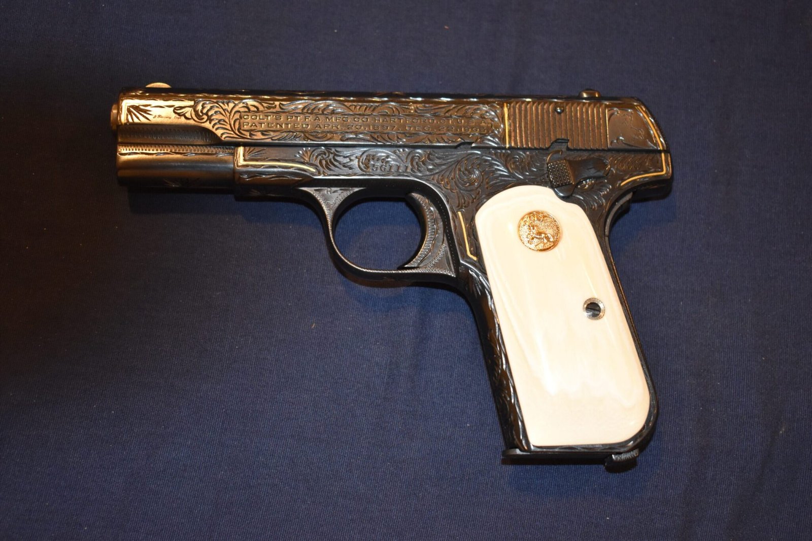 COLT 19803 / 1908 POCKET HAMMERLESS MAMMOTH IVORY GRIPS 1903I1 - Image 4