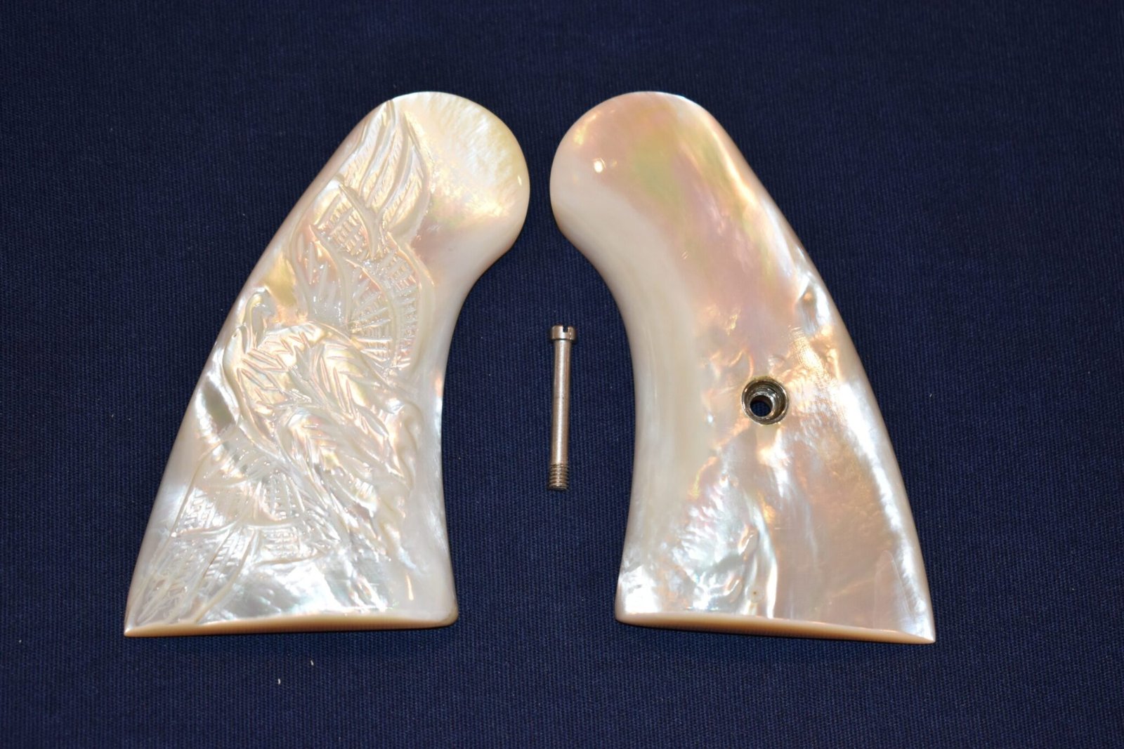 COLT I FRAME MOTHER OF PEARL GRIPS FOR A COLT PYTHON & OFFICER’S MODEL MATCH PCMOP1 - Image 2