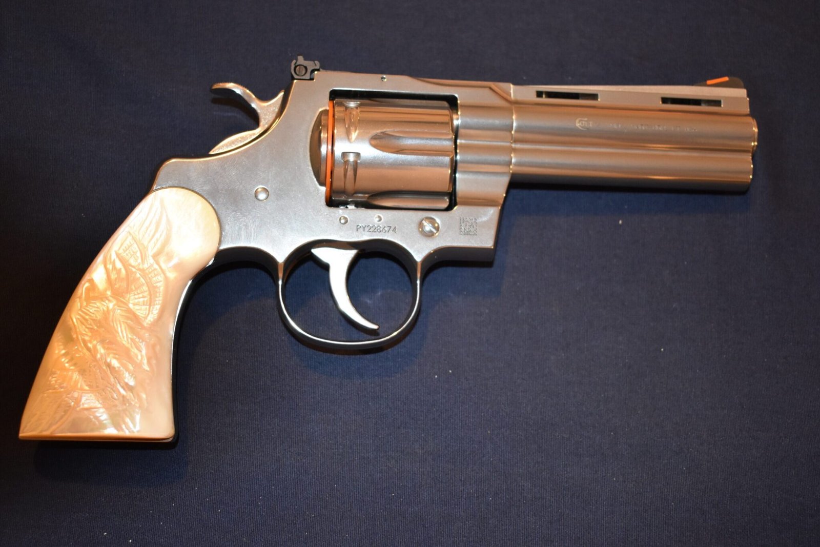COLT I FRAME MOTHER OF PEARL GRIPS FOR A COLT PYTHON & OFFICER’S MODEL MATCH PCMOP1 - Image 5