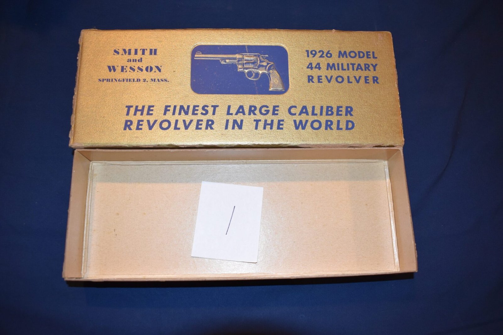 SMITH & WESSON 5" 1926 44 MILITARY REVOLVER PRE-MODEL 21 BOX SWB14
