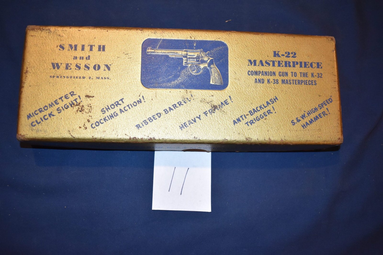 SMITH & WESSON K-22 MASTERPIECE PRE-MODEL 17 BOX SWB20