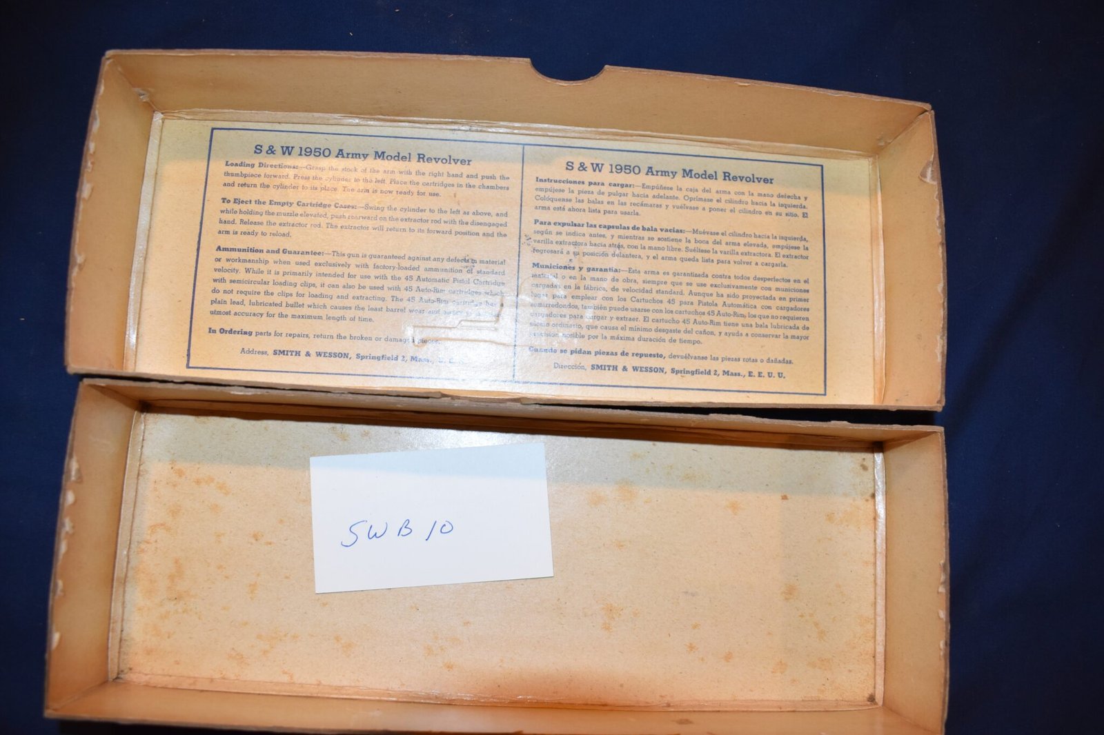 SMITH & WESSON 5 1/2" 45 1950 ARMY MODEL REVOLVER PRE-MODEL 22 BOX SWB10 - Image 3