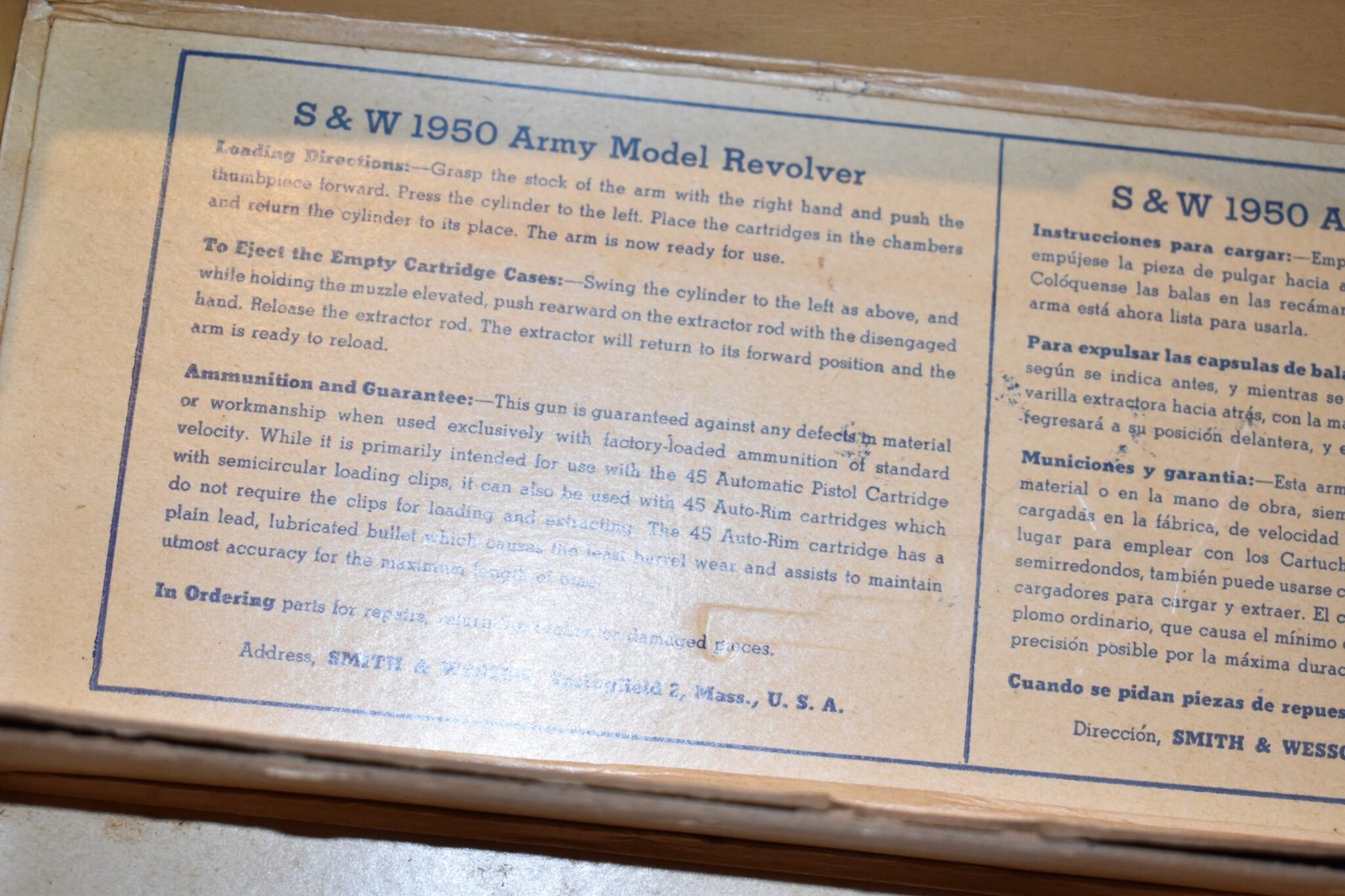 SMITH & WESSON 5 1/2" 45 1950 ARMY MODEL REVOLVER PRE-MODEL 22 BOX SWB10 - Image 4
