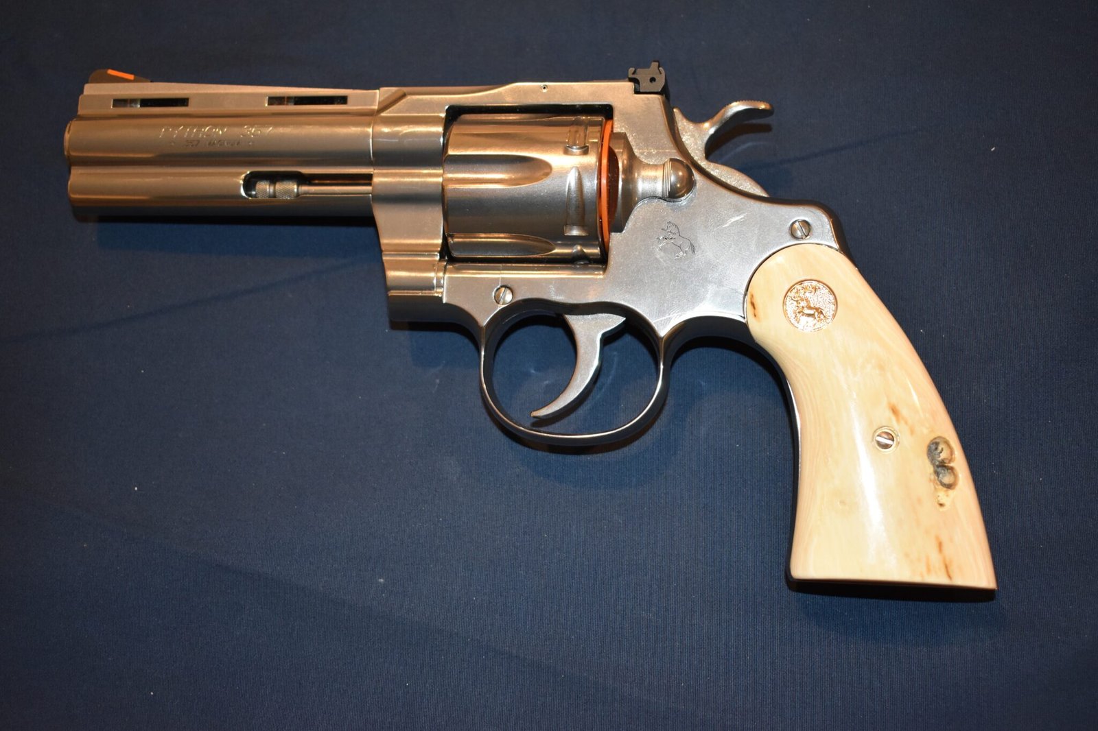 COLT PYTHON / OFFICER'S MODEL MATCH MAMMOTH IVORY GRIPS PMI3 - Image 4