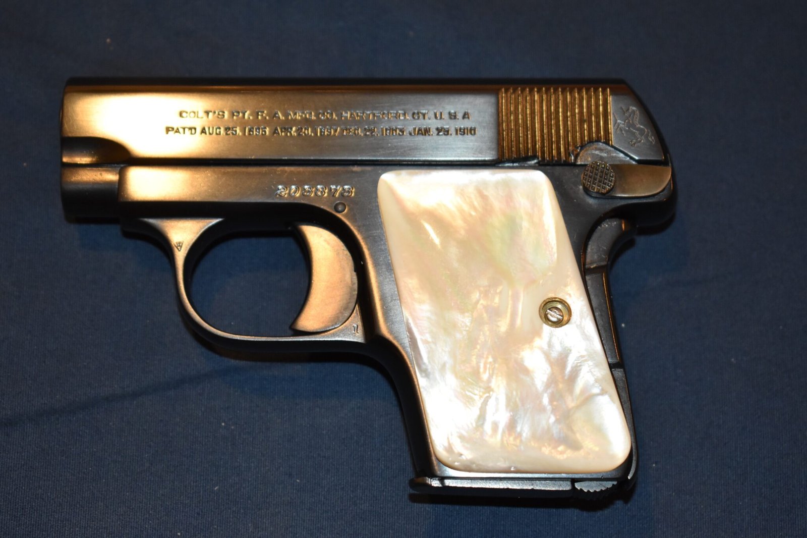 COLT 1908 VEST POCKET MOTHER OF PEARL GRIPS CVPMP4 - Image 4