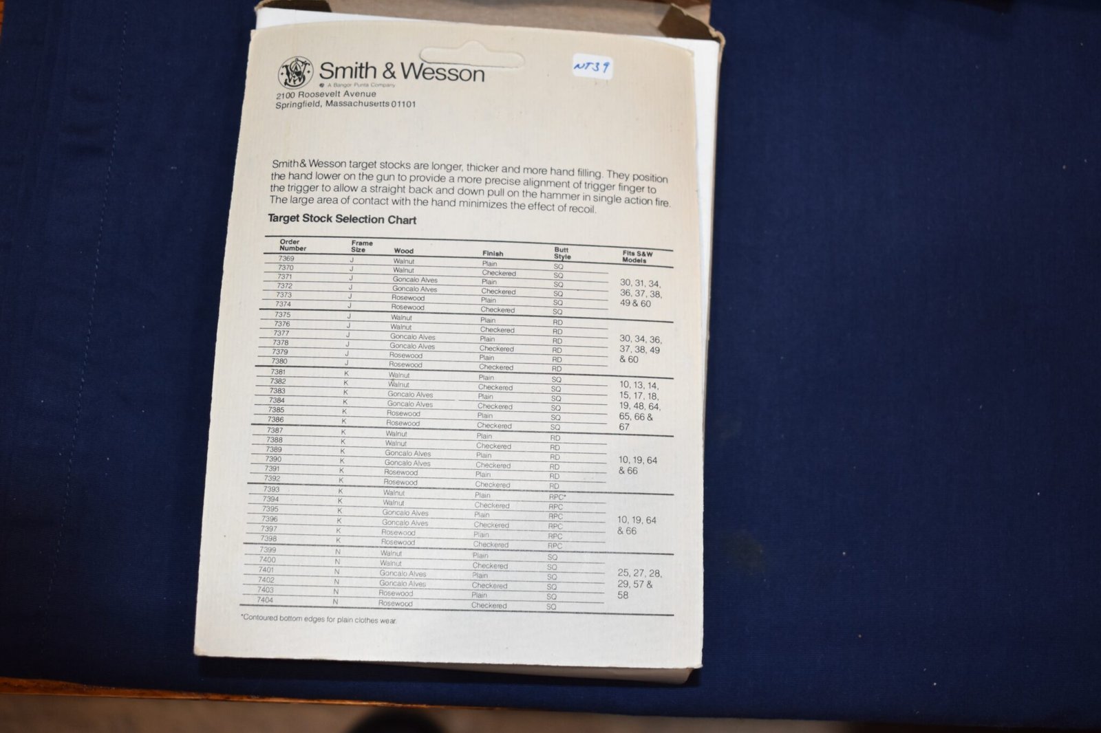 SMITH & WESSON FACTORY N FRAME TARGET GRIPS NEW IN THE PACKAGE NT39 - Image 4