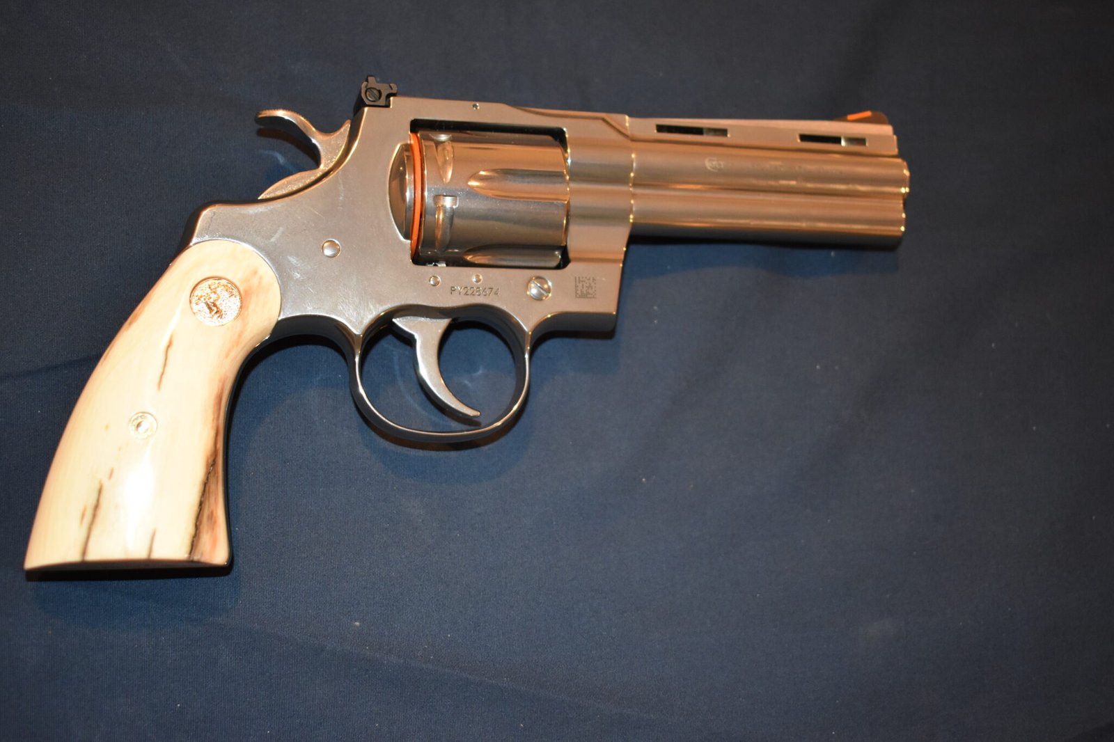 COLT PYTHON / OFFICER'S MODEL MATCH MAMMOTH IVORY GRIPS PMI4 - Image 7