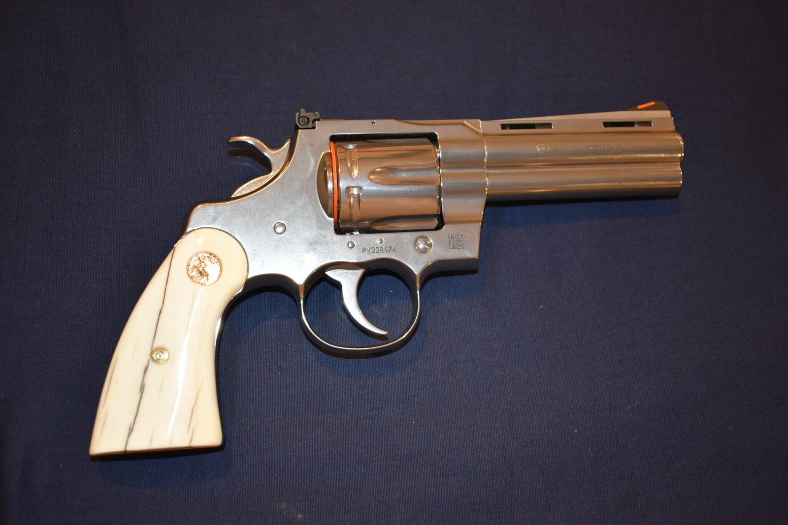 COLT I FRAMEFOSSILIZED WALRUS IVORY SERVICE GRIPS FOR A COLT PYTHON CPWI2 - Image 7