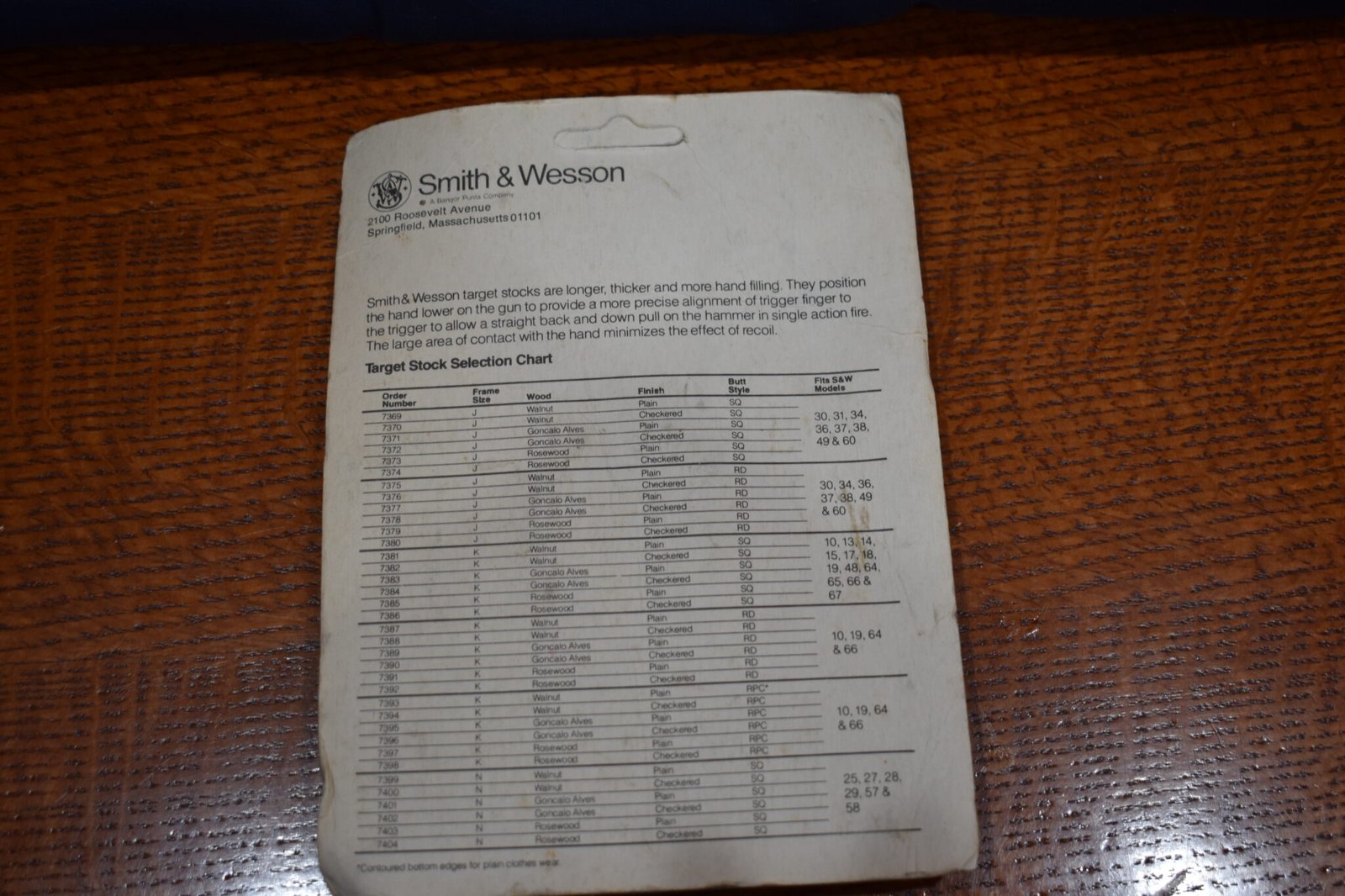 SMITH & WESSON FACTORY N FRAME TARGET GRIPS NEW IN THE PACKAGE NT69 - Image 4