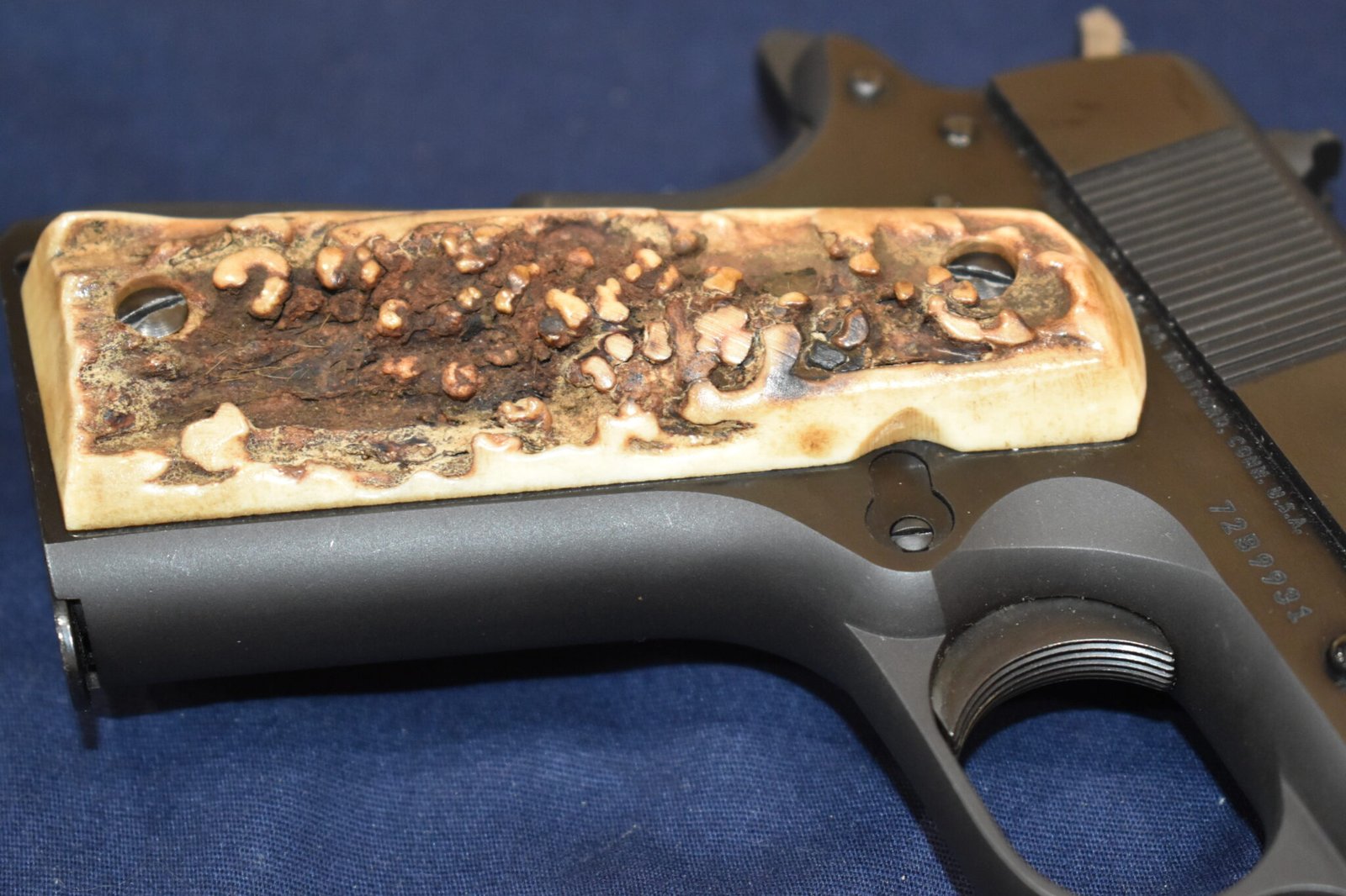 COLT 1911 VINTAGE SAMBAR STAG GRIPS 1911SS40 - Image 11