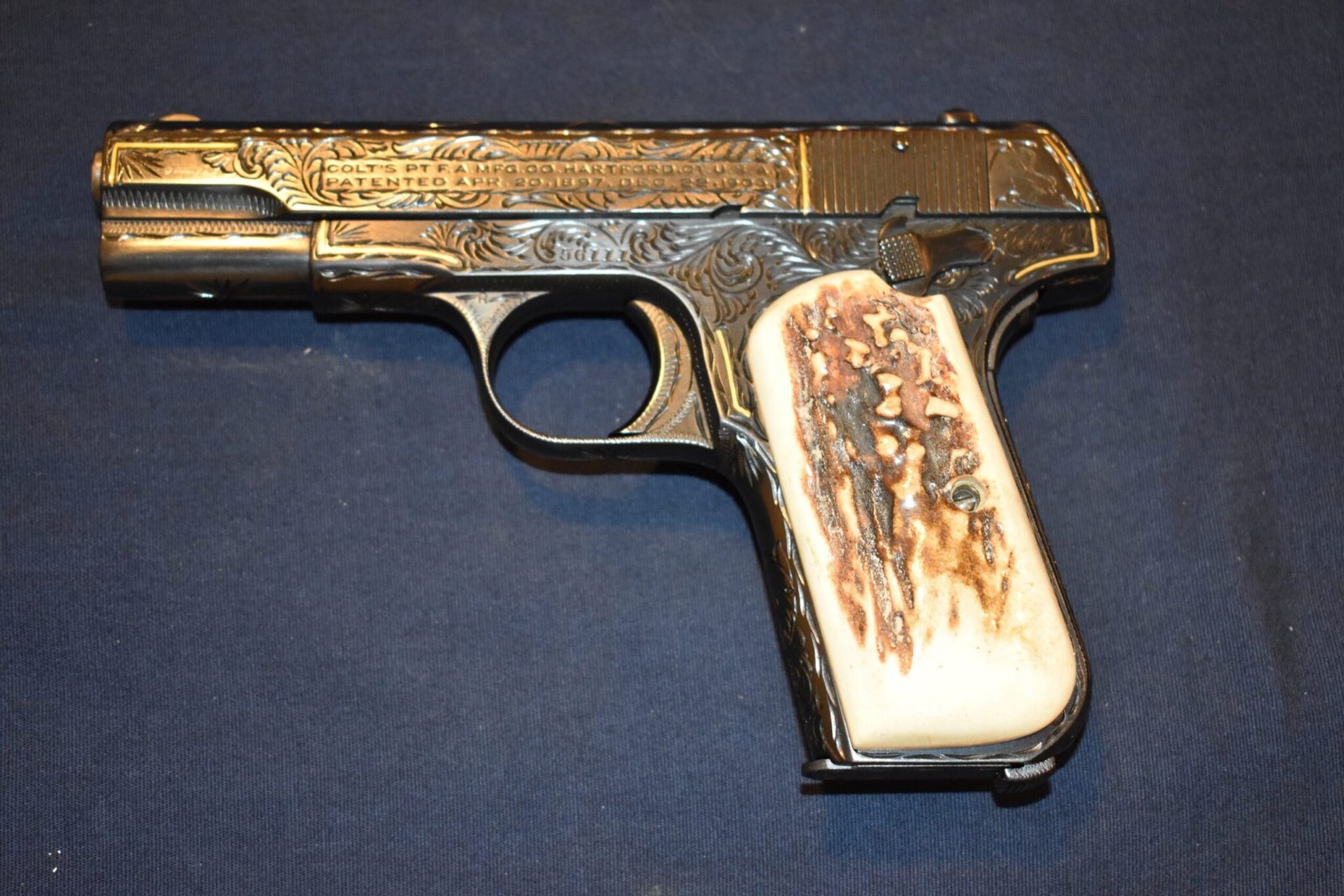 COLT 1903 / 1908 VINTAGE SAMBAR STAG GRIPS 1903S5 - Image 4