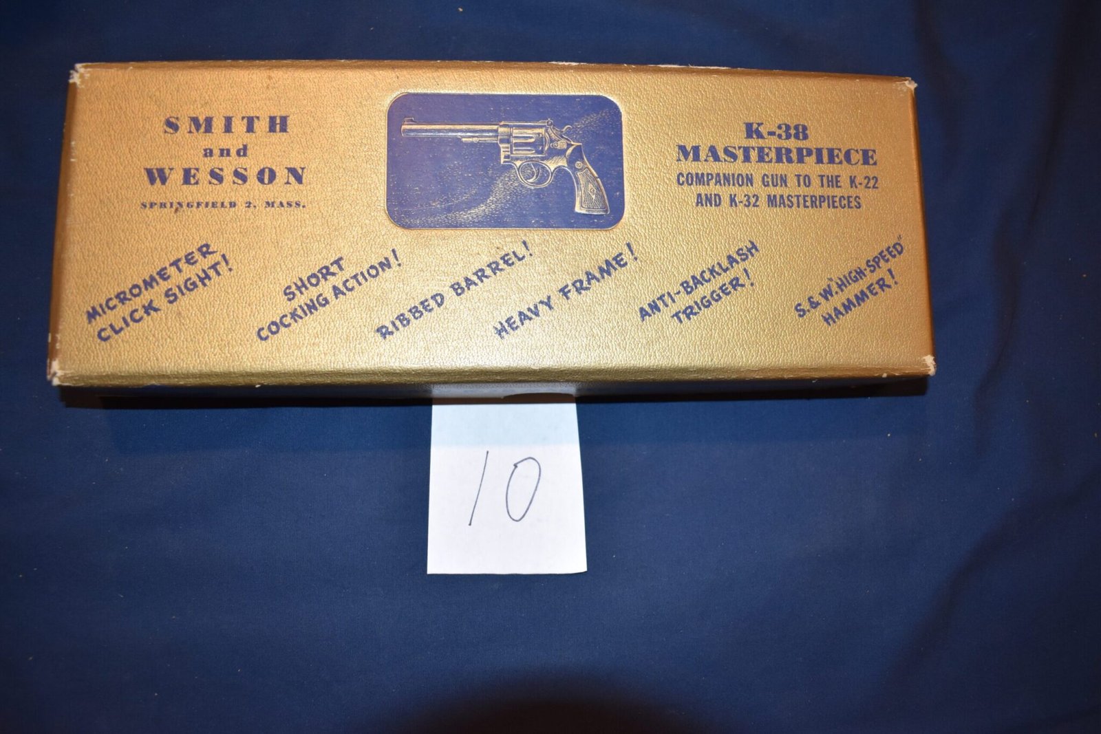 SMITH & WESSON K-38 MASTERPIECE PRE-MODEL 14 BOX SWB21