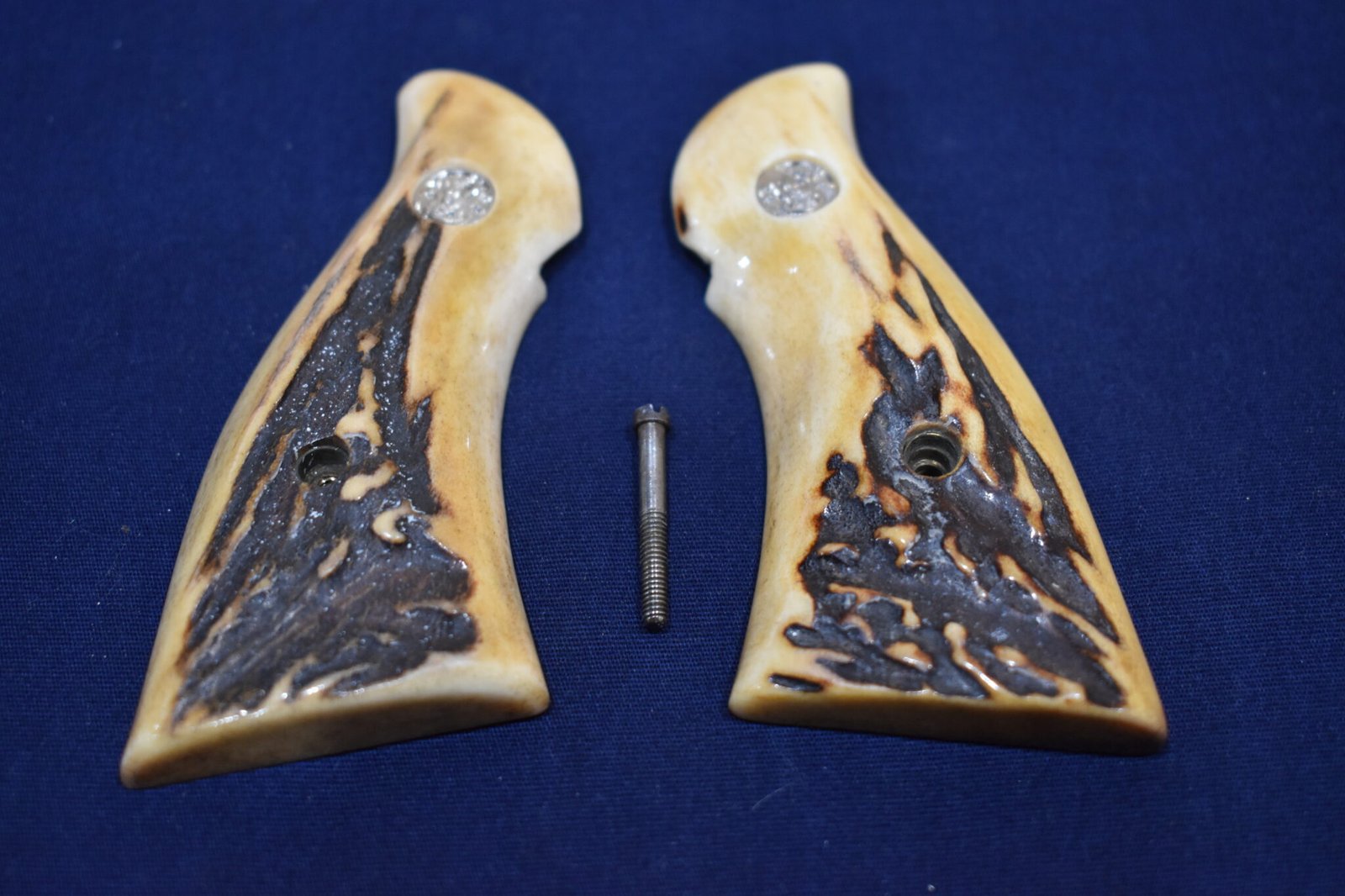 SMITH & WESSON K FRAME SQUARE BUTT VINTAGE SAMBAR STAG GRIPS KSQSS20 - Image 12