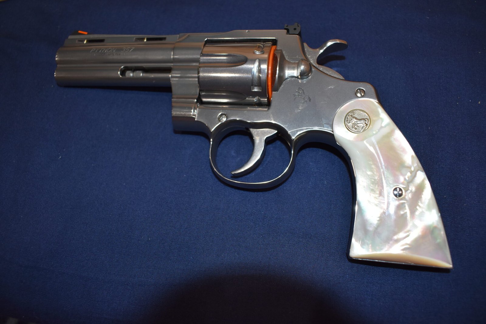 COLT I FRAME MOTHER OF PEARL GRIPS FOR A COLT PYTHON & OFFICER’S MODEL MATCH PMOP7 - Image 4