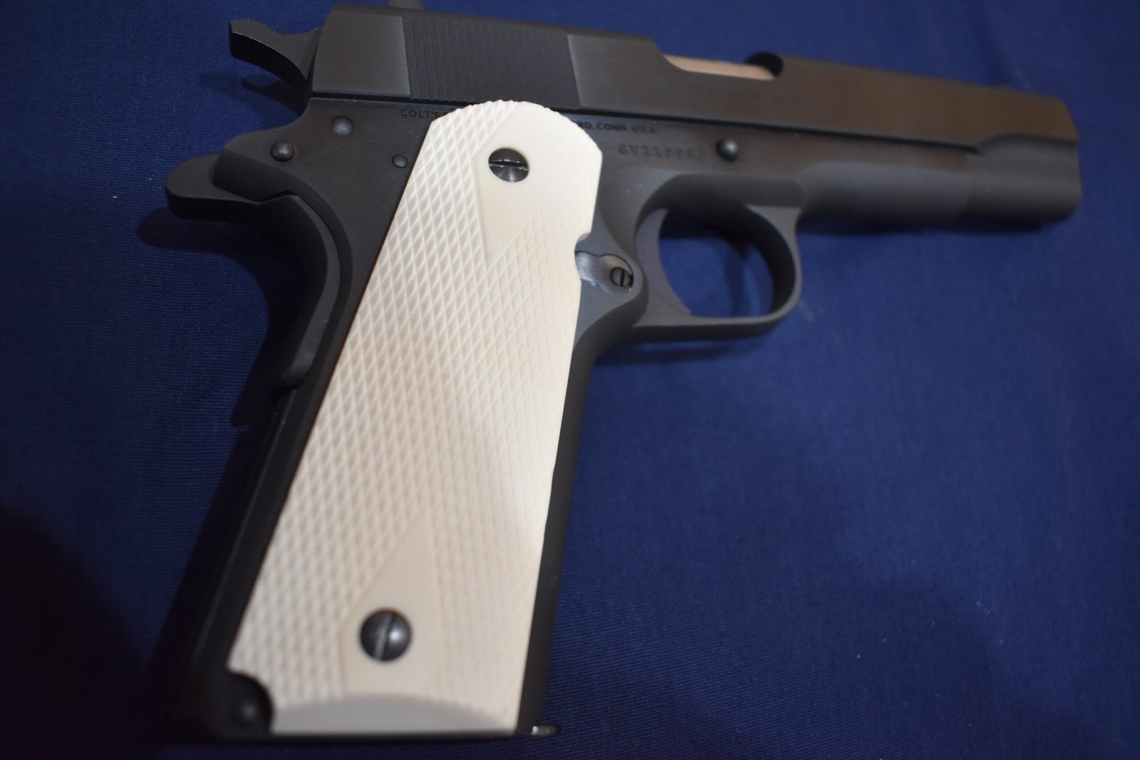 COLT 1911 DOUBLE DIAMOND CHECKERED IVORY GRIPS OHIO SALES ONLY 1911CI2 - Image 8