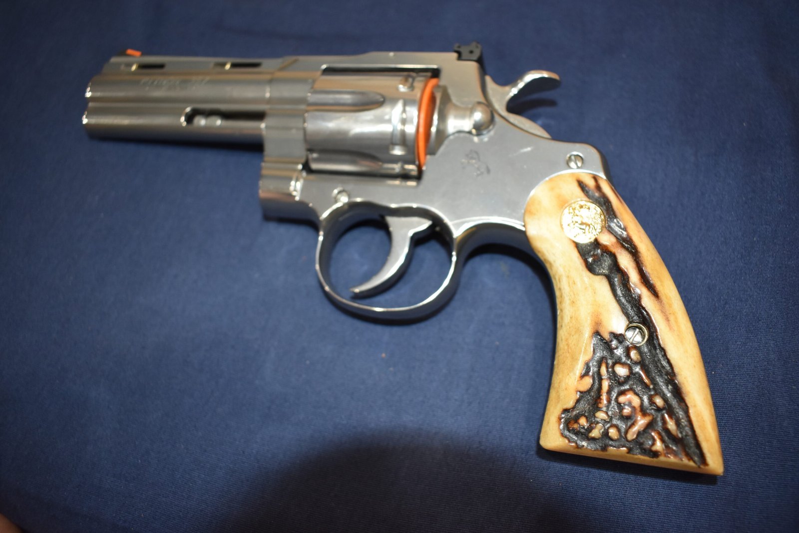 COLT PYTHON / OFFICER'S MODEL MATCH VINTAGE SAMBAR STAG GRIPS CPSS34 - Image 5