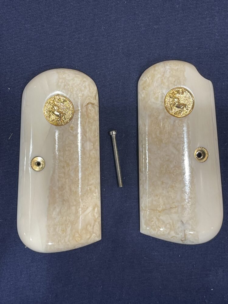 COLT 19803 / 1908 POCKET HAMMERLESS FOSSILIZED WALRUS IVORY GRIPS 1903FWI2