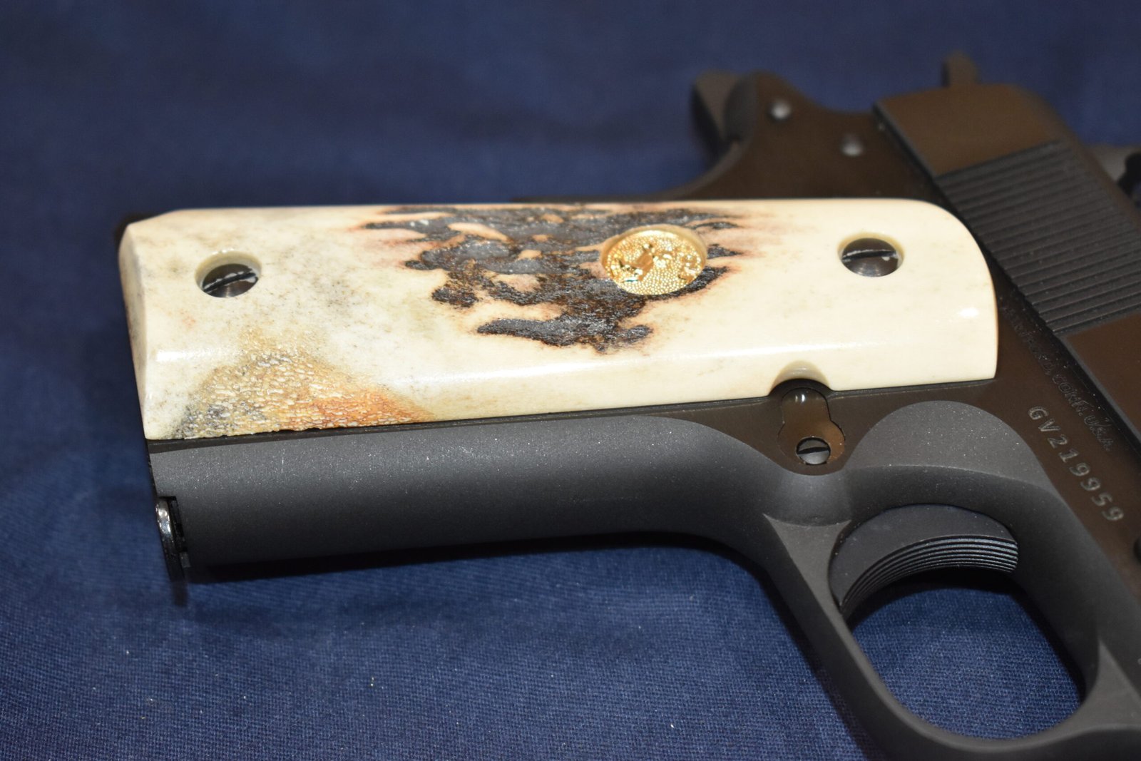 COLT 1911 VINTAGE SAMBAR STAG GRIPS 1911SS45 - Image 12