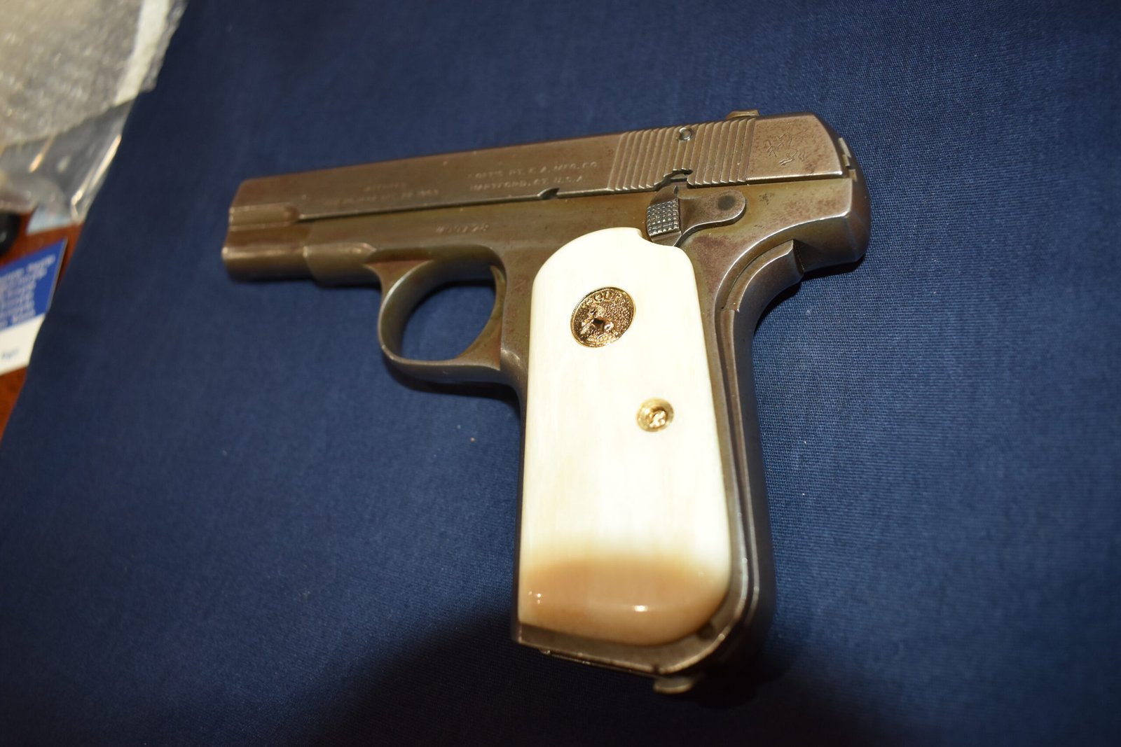 COLT 19803 / 1908 POCKET HAMMERLESS PREMIUM GRADE GIRAFFE BONE GRIPS 1903GB8 - Image 5