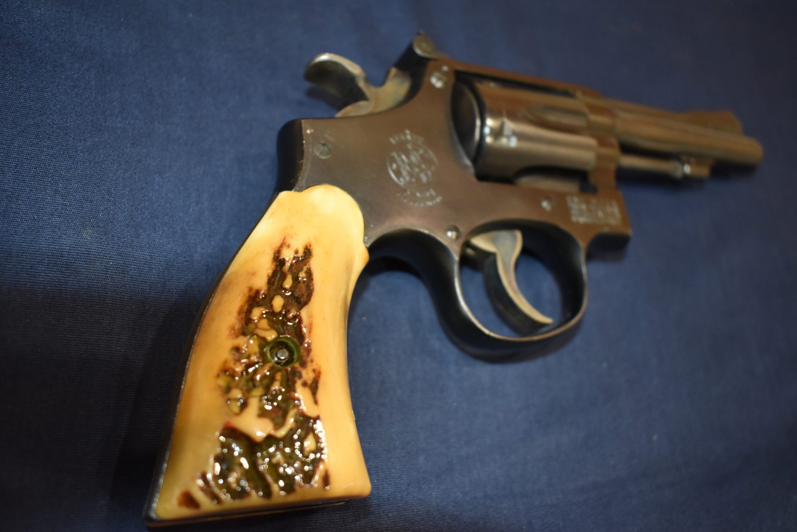 SMITH & WESSON K FRAME SQUARE BUTT VINTAGE SAMBAR STAG GRIPS KSQSS25 - Image 8