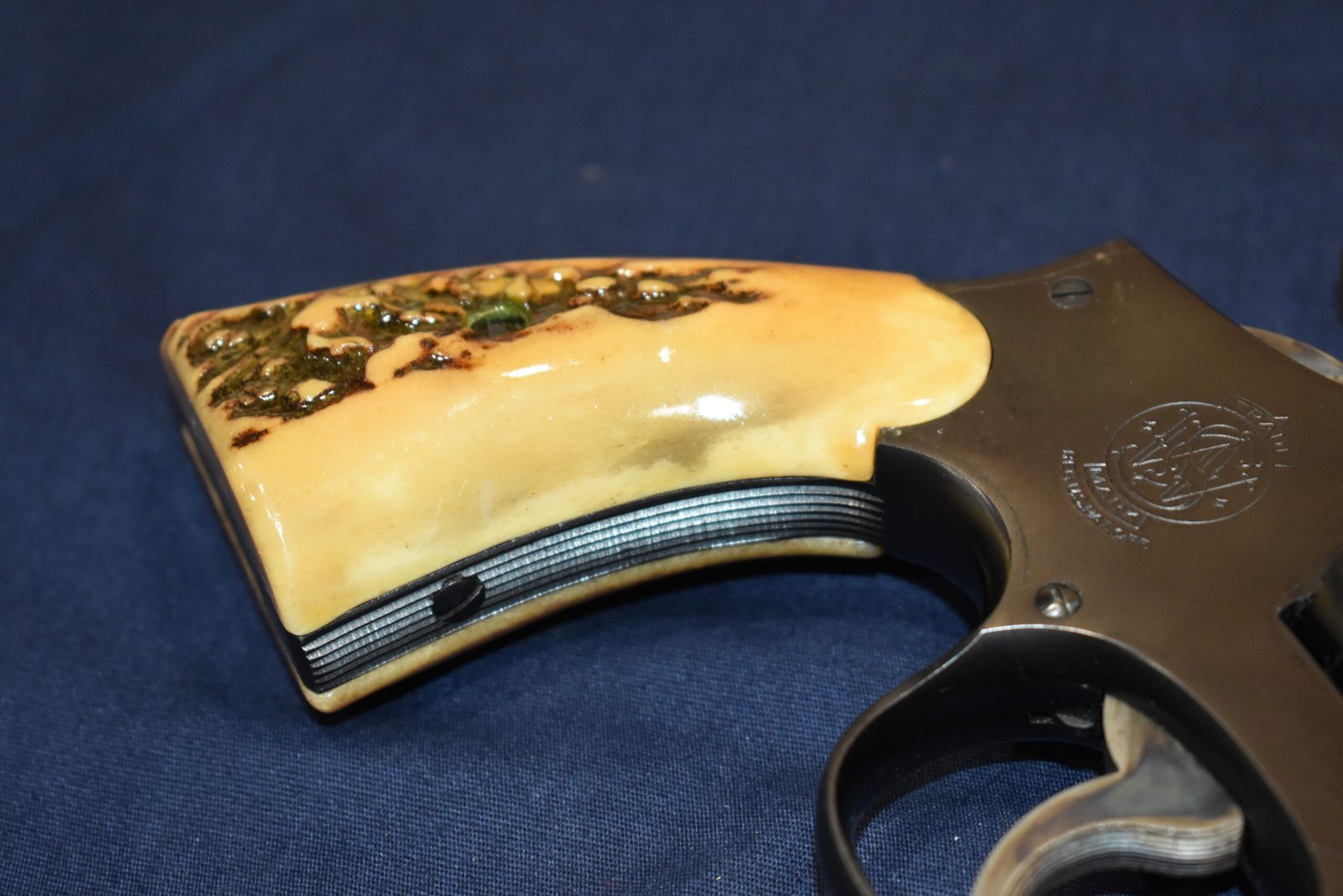 SMITH & WESSON K FRAME SQUARE BUTT VINTAGE SAMBAR STAG GRIPS KSQSS25 - Image 12
