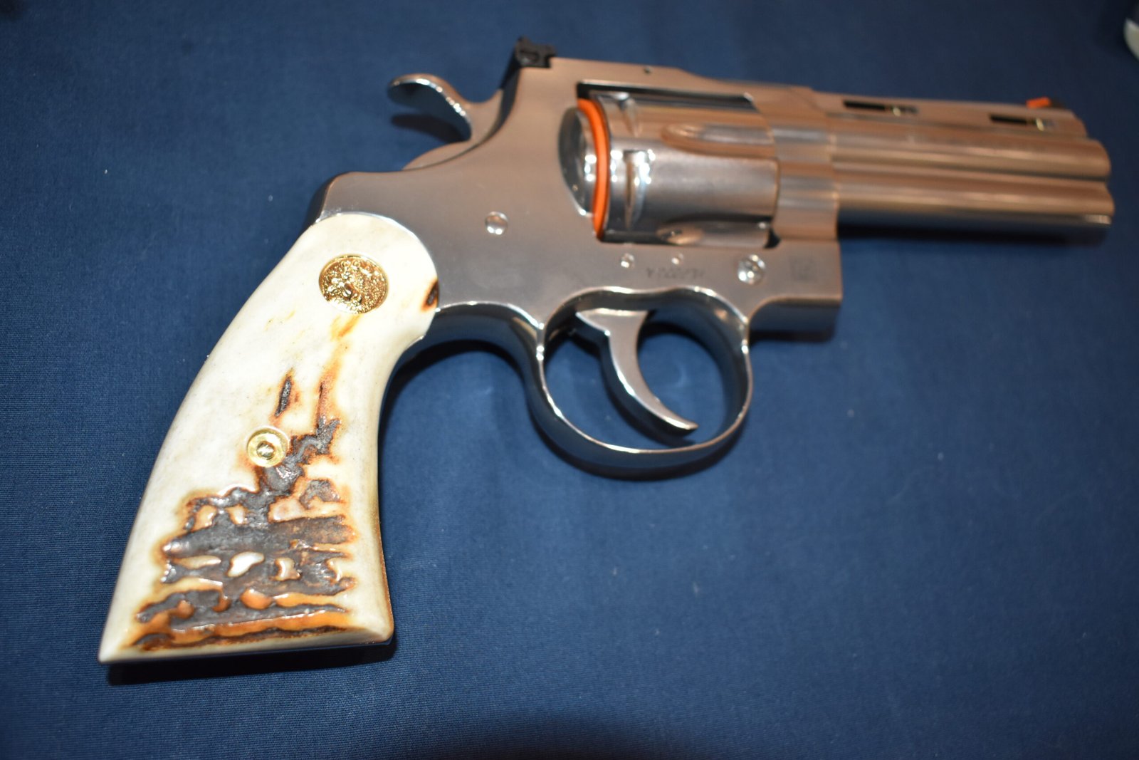 COLT PYTHON / OFFICER'S MODEL MATCH VINTAGE SAMBAR STAG GRIPS CPSS42 - Image 7