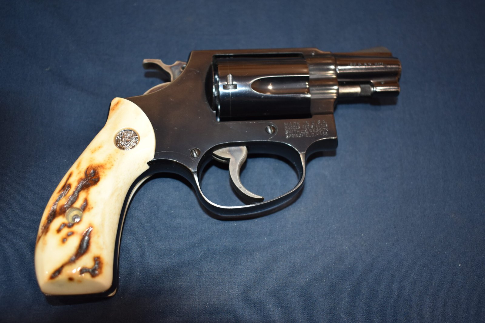 SMITH & WESSON J FRAME ROUND BUTT VINTAGE SAMBAR STAG GRIPS JRBS19 - Image 8